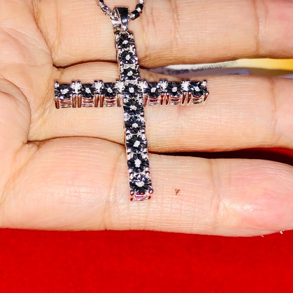 Real diamond cross pendant, 100% genuine diamond Free posh authenticate Sale HOT - Picture 8 of 8